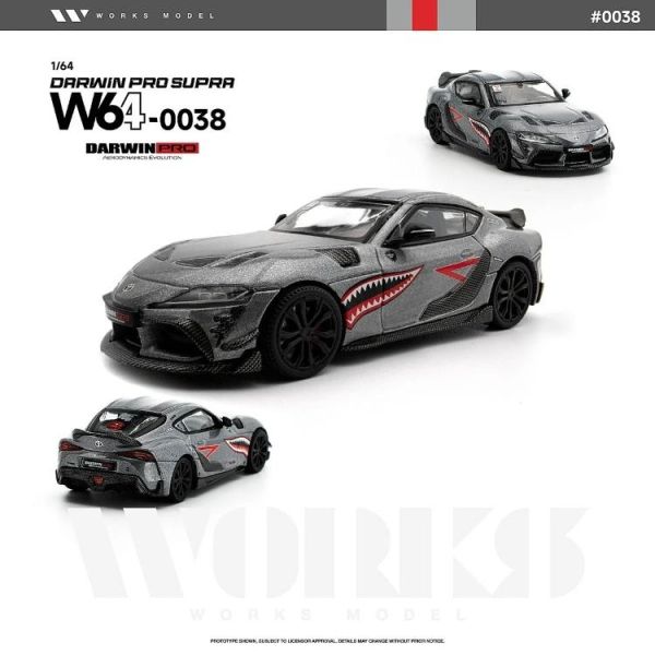 (預購) WORKS MODEL 1/64 豐田 DARWIN PRO SUPRA CARBON GREY W640038 20260625 WORKS MODEL 1/64 豐田 DARWIN PRO SUPRA CARBON GREY W640038