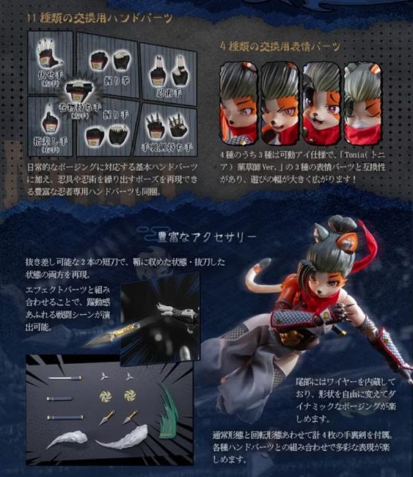 (預購) Ladotoys 1/12 冒險小隊 三花貓娘 托尼婭 (忍者樣式) 可動完成品 ERA-006 20260616 Ladotoys 1/12 冒險小隊 三花貓娘 托尼婭 (忍者樣式) 可動完成品 ERA-006