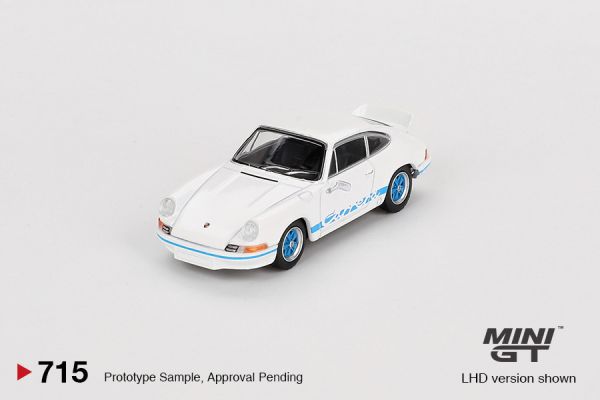 MINIGT 1/64 保時捷 Porsche 911 Carrera RS 2.7 Grand Prix White with Blue Livery 左駕 MINIGT 1/64 保時捷 Porsche 911 Carrera RS 2.7 Grand Prix White with Blue Livery 左駕