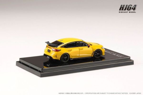 Hobby JAPAN 1/64 本田 Honda CIVIC TYPE R (FL5) RACING BLACK Package 訂製黃 賽車黑化特式套件 HJ645063Y Hobby JAPAN 1/64 本田 Honda CIVIC TYPE R (FL5) RACING BLACK Package 訂製黃 賽車黑化特式套件 HJ645063Y