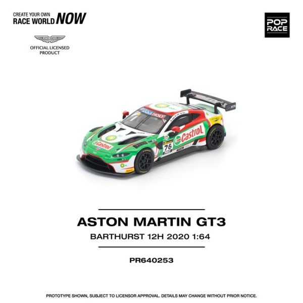 POP RACE 1/64 奧斯頓·馬丁 ASTON MARTIN VANTAGE GT3 BATHURST 12H 2020 POP RACE 1/64 奧斯頓·馬丁 ASTON MARTIN VANTAGE GT3 BATHURST 12H 2020