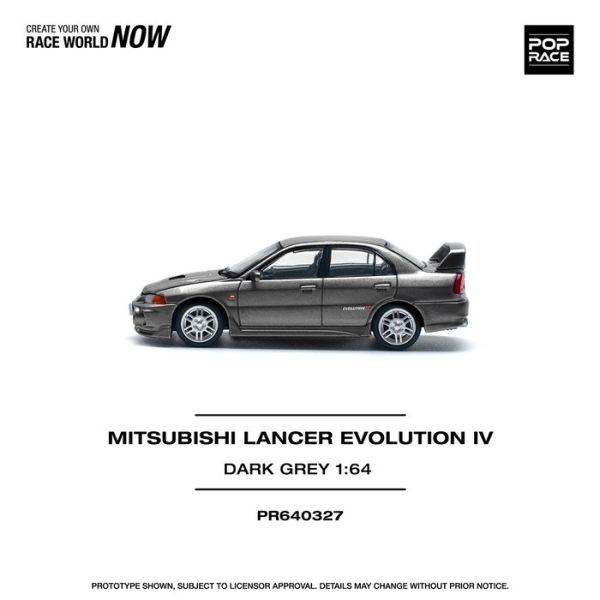 POP RACE 1/64 三菱 MITSUBISHI LANCER EVOLUTION IV DARK GREY PR640327 POP RACE 1/64 三菱 MITSUBISHI LANCER EVOLUTION IV DARK GREY PR640327