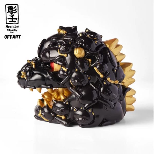 OFFART X 雕壬 百貓紅蓮 招財頭雕 墨金版 OFFART X 雕壬 百貓紅蓮 招財頭雕 墨金版