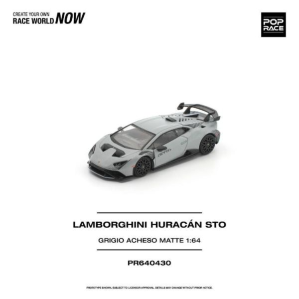 (預購) POP RACE 1/64 藍寶堅尼 LAMBORGHINI HURACAN STO GRIGIO ACHESO MATTE PR640430 20260512 POP RACE 1/64 藍寶堅尼 LAMBORGHINI HURACAN STO GRIGIO ACHESO MATTE PR640430