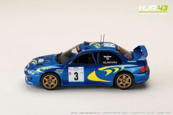 Hobby JAPAN 1/43 速霸陸 SUBARU IMPREZA 硬皮鯊 環科西嘉拉力賽1997冠軍車 編號3號 柯林邁可雷 HJR431002A Hobby JAPAN 1/43 速霸陸 SUBARU IMPREZA 硬皮鯊 環科西嘉拉力賽1997冠軍車 編號3號 柯林邁可雷 HJR431002A