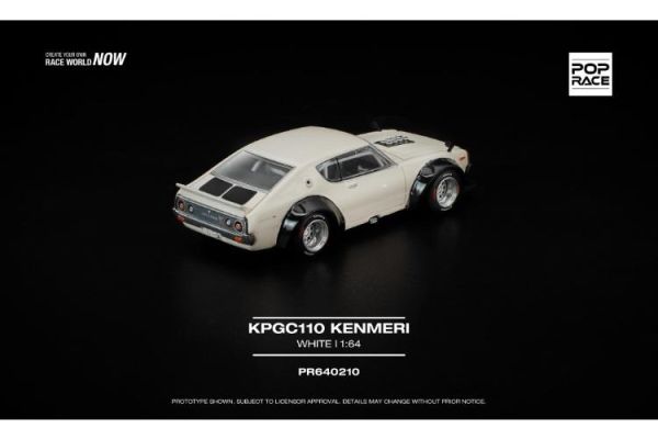 (預購) POP RACE 1/64 日產 KPGC110 KENMERI WHITE PR640210 20260319 POP RACE 1/64 日產 KPGC110 KENMERI WHITE PR640210