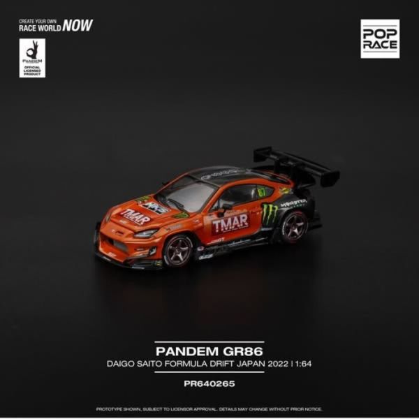 POP RACE 1/64 豐田 Toyota PANDEM GR86 齋藤太吾 DAIGO SAITO FORMULA DRIFT JAPAN 2022 PR640265 POP RACE 1/64 豐田 Toyota PANDEM GR86 齋藤太吾 DAIGO SAITO FORMULA DRIFT JAPAN 2022 PR640265