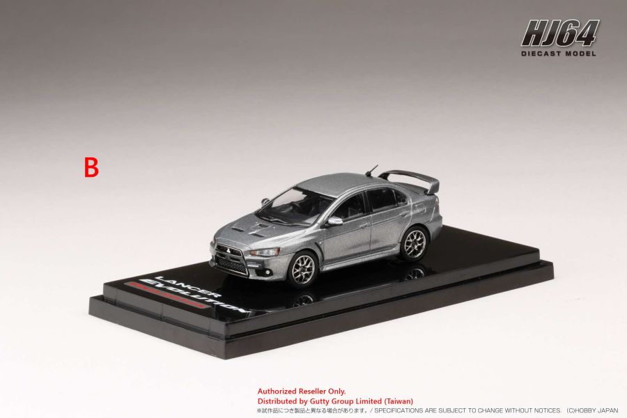 Hobby JAPAN 1/64 三菱 Mitsubishi Lancer Evolution X Final Edition EVO十代最終版 鈦金屬灰 Hobby JAPAN 1/64 三菱 Mitsubishi Lancer Evolution X Final Edition EVO十代最終版 鈦金屬灰