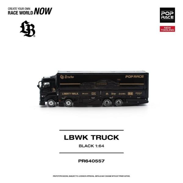 (預購) POP RACE 1/64 LBWK TRUCK - BLACK PR640557 20260729 POP RACE 1/64 LBWK TRUCK - BLACK PR640557