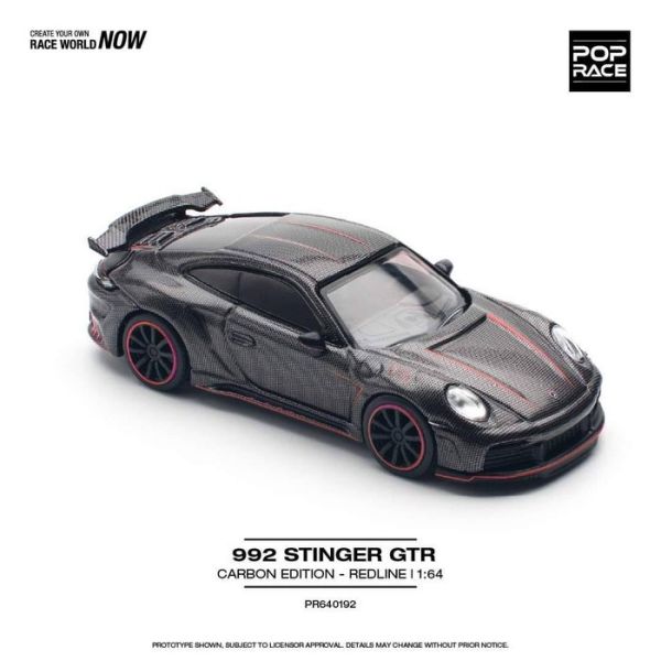 POP RACE 1/64 保時捷 PORSCHE 992 STINGER GTR CARBON EDITION - REDLINE POP RACE 1/64 保時捷 PORSCHE 992 STINGER GTR CARBON EDITION - REDLINE