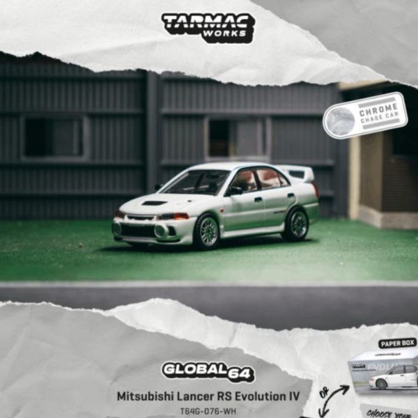 (預購) [吊卡版] Tarmac Works 1/64 三菱 GLOBAL64 9581015738238Mitsubishi Lancer RS Evolution IV White T64G-076-WH 20260824 [吊卡版] Tarmac Works 1/64 三菱 GLOBAL64 9581015738238Mitsubishi Lancer RS Evolution IV White T64G-076-WH