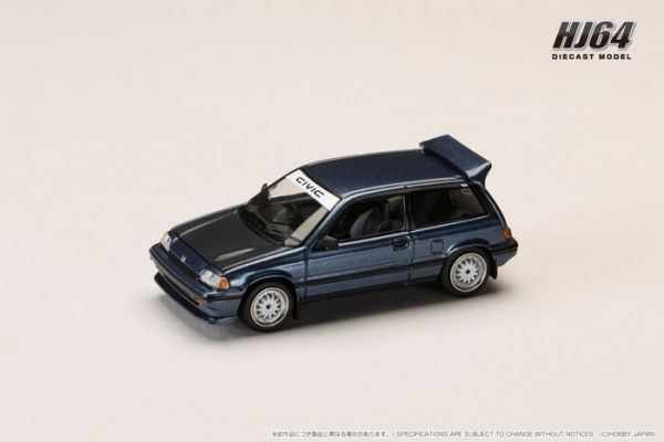 Hobby JAPAN 1/64 本田 Honda CIVIC (AT) LATE VERSION / JDM Street Racer 藍 HJ645029BL Hobby JAPAN 1/64 本田 Honda CIVIC (AT) LATE VERSION / JDM Street Racer 藍 HJ645029BL