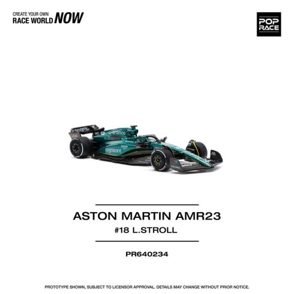 POP RACE 1/64 奧斯頓馬丁 ASTON MARTIN AMR23 LANCE STROLL PR640234 POP RACE 1/64 奧斯頓馬丁 ASTON MARTIN AMR23 LANCE STROLL PR640234
