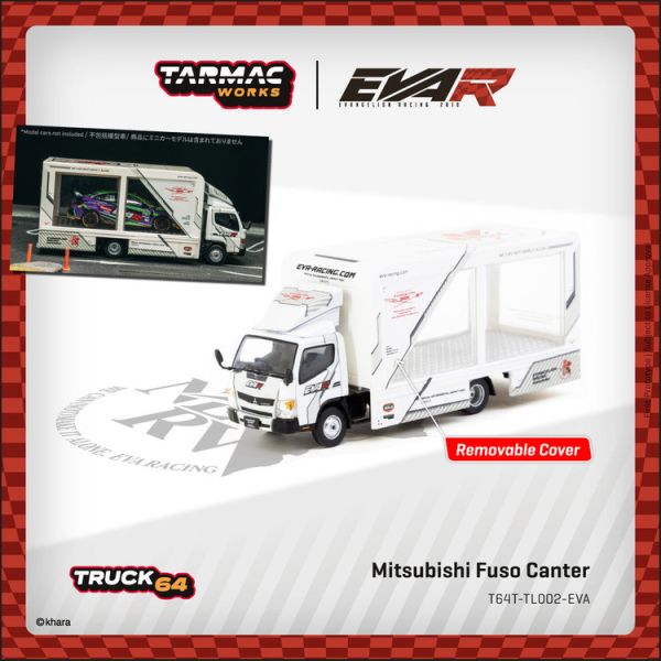 (預購) TARMAC WORKS 1/64 三菱 Mitsubishi Fuso Canter EVA Racing T64T-TL002-EVA (預購) TARMAC WORKS 1/64 三菱 Mitsubishi Fuso Canter EVA Racing T64T-TL002-EVA