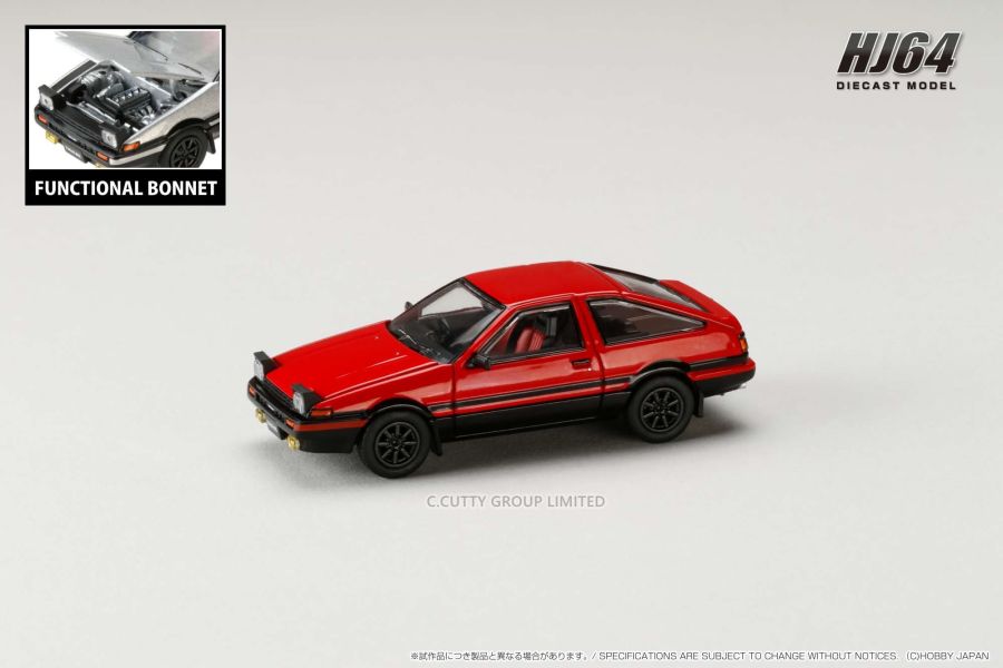 Hobby JAPAN 1/64 豐田 Toyota SPRINTER TRUENO GT APEX (AE86) JDM Style 紅黑 Hobby JAPAN 1/64 豐田 Toyota SPRINTER TRUENO GT APEX (AE86) JDM Style 紅黑