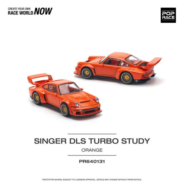 POP RACE 1/64 保時捷 PORSCHE SINGER DLS TURBO (TRACK) 橘色 雙色輪框 PR640131 POP RACE 1/64 保時捷 PORSCHE SINGER DLS TURBO (TRACK) 橘色 雙色輪框 PR640131