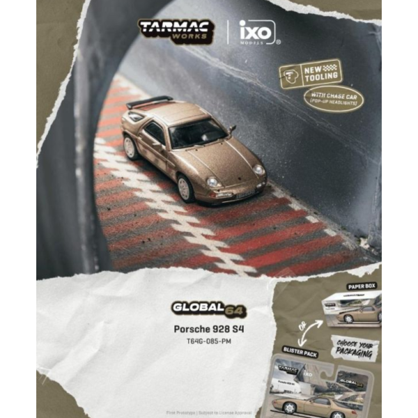 (預購) [吊卡版] TARMAC WORKS 1/64 保時捷 GLOBAL64 Porsche 928 S4 Platinum Metallic T64G-085-PM 20260525 [吊卡版] TARMAC WORKS 1/64 保時捷 GLOBAL64 Porsche 928 S4 Platinum Metallic T64G-085-PM