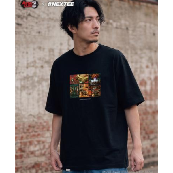 NEXTee 合金彈頭MetalSlug BossFight 寬版短袖T恤 黑&白 分別販售 NEXTee 合金彈頭MetalSlug BossFight 寬版短袖T恤 黑&白 分別販售