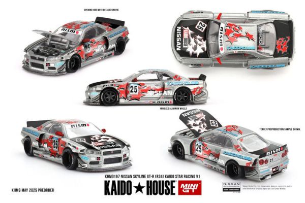 Kaido House x MINIGT 1/64 日產 Nissan Skyline GT-R (R34) Kaido Star Racing V1 KHMG197 Kaido House x MINIGT 1/64 日產 Nissan Skyline GT-R (R34) Kaido Star Racing V1 KHMG197