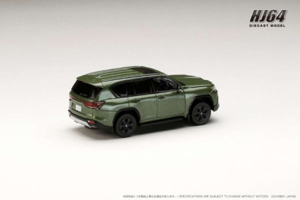 (預購) Hobby JAPAN 1/64 LEXUS LX600 OFFROAD - Hazel Interior 棕色內裝 Terrane Khaki Mica Metallic 金屬大地雲母綠 HJ643061BGR 20251107 Hobby JAPAN 1/64 LEXUS LX600 OFFROAD - Hazel Interior 棕色內裝 Terrane Khaki Mica Metallic 金屬大地雲母綠 HJ643061BGR