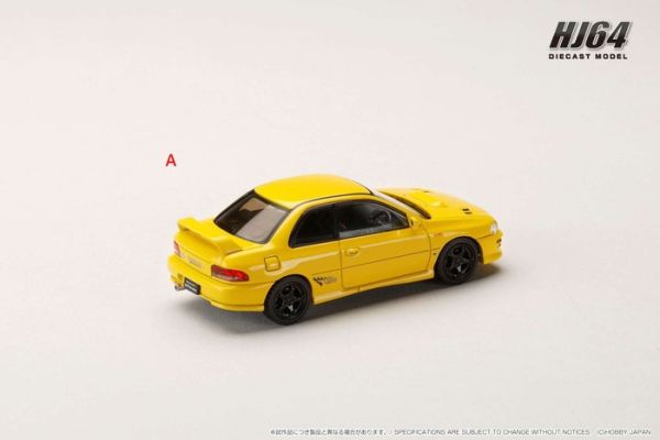 Hobby JAPAN 1/64 速霸陸 SUBARU Impreza PURE SPORTS COUPE WRX type R STi Version  狩獵黃 HJ641079AY Hobby JAPAN 1/64 速霸陸 SUBARU Impreza PURE SPORTS COUPE WRX type R STi Version  狩獵黃 HJ641079AY