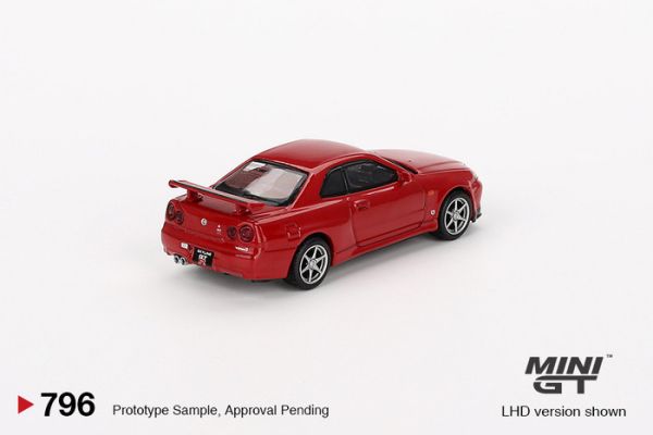 MINIGT 1/64 日產 Nissan Skyline GT-R (R34) V-Spec 機動紅 右駕 MGT00796-R MINIGT 1/64 日產 Nissan Skyline GT-R (R34) V-Spec 機動紅 右駕 MGT00796-R