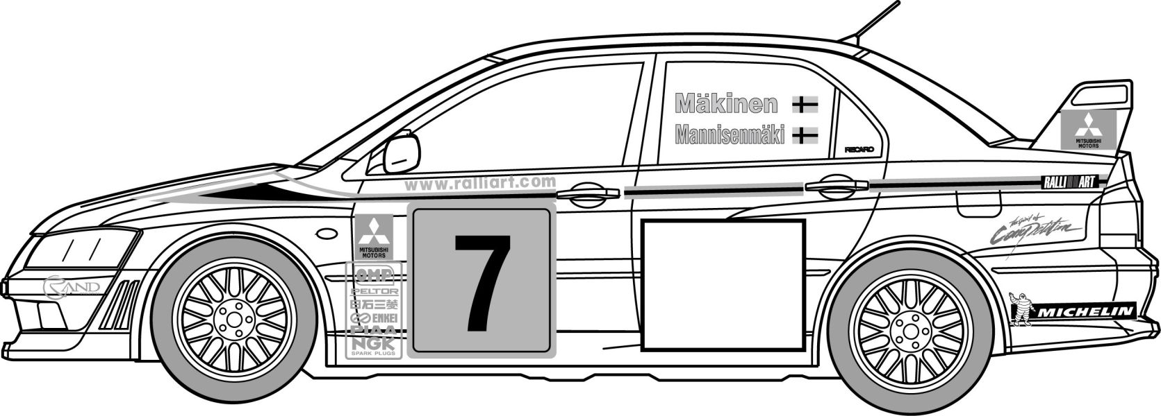1/24 Lancer Evolution VII WRC Rally Model 富士美 FUJIMI ID311 組裝模型 FUJIMI,1/24,RS,Ford,GT40,1966,Nissan,S15,Silvia,HONDA,Cyber,CR-X,Si, NISSAN,R32,SKYLINE,GT-R,
