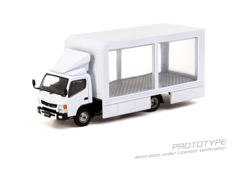TARMAC WORKS 1/64 三菱 Mitsubishi Fuso Canter Mobile Display Truck 行動展示車 白色 TARMAC WORKS 1/64 三菱 Mitsubishi Fuso Canter Mobile Display Truck 行動展示車 白色