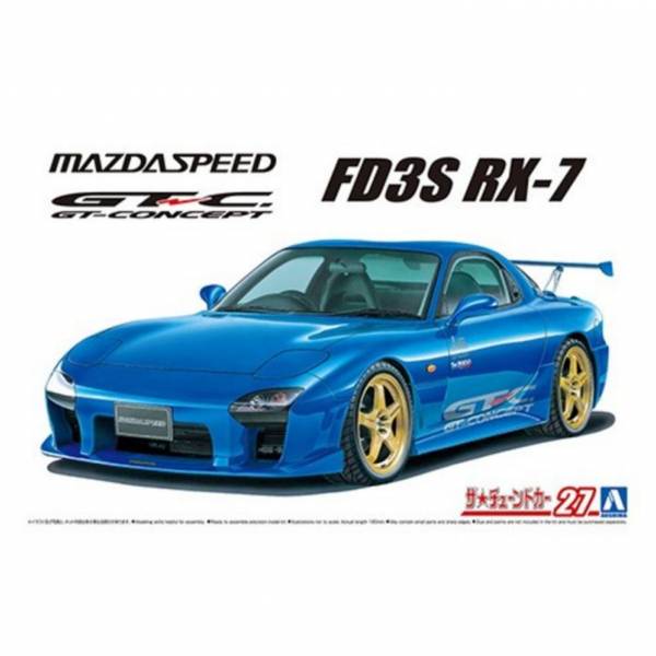 AOSHIMA 青島 1/24 改裝車#27 馬自達 FD3S RX-7 A-SPEC GT-C '99 組裝模型 AOSHIMA,青島,1/24,改裝車,#,27,馬自達,FD3S,RX-7,A-SPEC,GT-C,',99,組裝,模型,