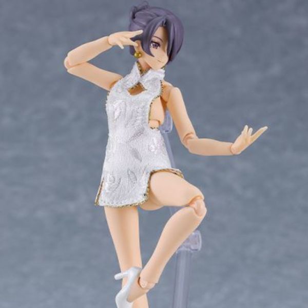 Good Smile figma 569b 女性body (Mika) with 迷你旗袍裝 白色 可動完成品 Good Smile figma 569b 女性body (Mika) with 迷你旗袍裝 白色 可動完成品