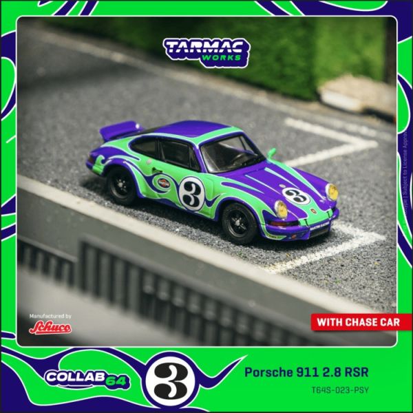(預購) TARMAC WORKS 1/64 保時捷 Porsche 911 2.8 RSR Psychodelic T64S-023-PSY (預購) TARMAC WORKS 1/64 保時捷 Porsche 911 2.8 RSR Psychodelic T64S-023-PSY