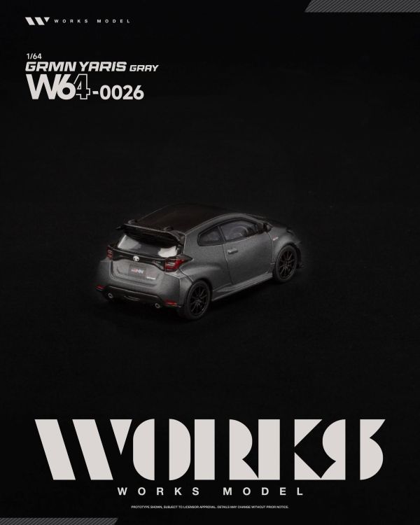 (預購) WORKS MODEL 1/64 豐田 TOYOTA GRMN YARIS GRAY W640026 20260830 WORKS MODEL 1/64 豐田 TOYOTA GRMN YARIS GRAY W640026