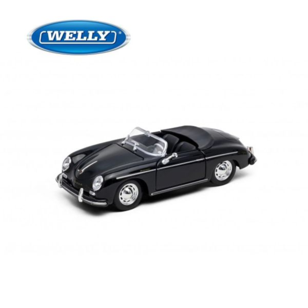 (預購) WELLY 1/24 保時捷 Porsche 356A Speedster 敞篷跑車模型 24106C-W(黑色) 20260915 WELLY 1/24 保時捷 Porsche 356A Speedster 敞篷跑車模型 24106C-W(黑色)