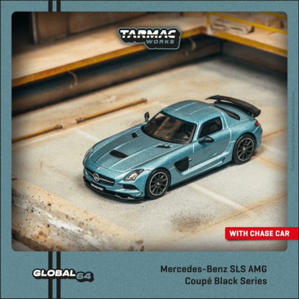 TARMAC WORKS 1/64 賓士 Mercedes-Benz SLS AMG Coupé Black Series Matte Blue T64G-027-MB TARMAC WORKS 1/64 賓士 Mercedes-Benz SLS AMG Coupé Black Series Matte Blue T64G-027-MB