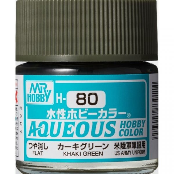 GSI 郡氏 水性漆 H-080 卡其綠色 GSI, 郡氏, 水性漆, H-080, 卡其綠色,