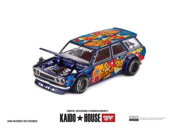 (預購) KAIDO HOUSE x MINIGT 1/64 達特桑 Datsun KAIDO 510 Wagon  Koi Wagon V1 KHMG248 20251218 KAIDO HOUSE x MINIGT 1/64 達特桑 Datsun KAIDO 510 Wagon  Koi Wagon V1 KHMG248