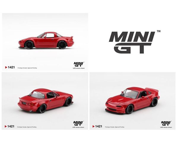 (預購) [吊卡/盒裝版 LHD RHD] MINIGT 1/64 馬自達 Mazda MX-5 (NA) Pandem Classic Red LHD 分別販售 20261105 [吊卡/盒裝版 LHD RHD] MINIGT 1/64 馬自達 Mazda MX-5 (NA) Pandem Classic Red LHD 分別販售
