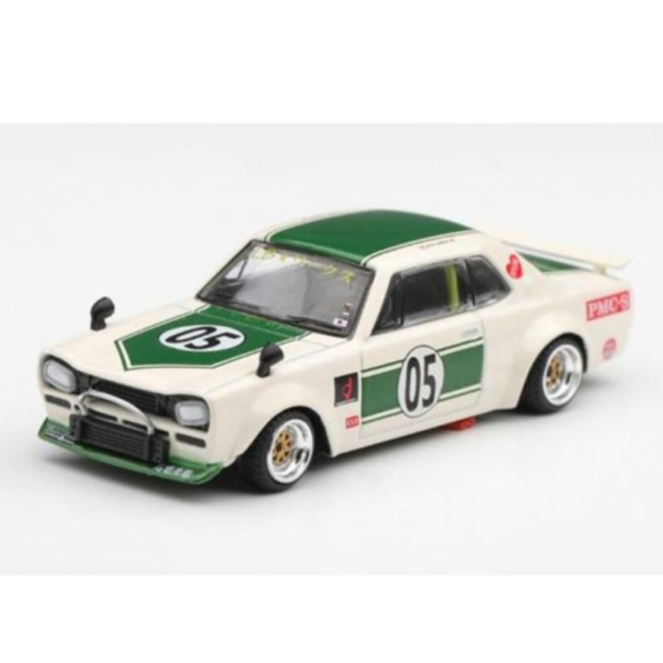 (預購) [吊卡版] MINIGT 1/64 日產 Nissan Skyline LB-WORKS "HAKOSUKA" White / Green RHD MGT01343-BL 20260730 [吊卡版] MINIGT 1/64 日產 Nissan Skyline LB-WORKS "HAKOSUKA" White / Green RHD MGT01343-BL
