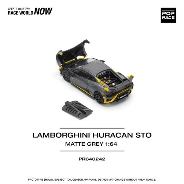 POP RACE 1/64 藍寶堅尼 LAMBORGHINI HURACAN STO MATTE GREY PR640242 POP RACE 1/64 藍寶堅尼 LAMBORGHINI HURACAN STO MATTE GREY PR640242