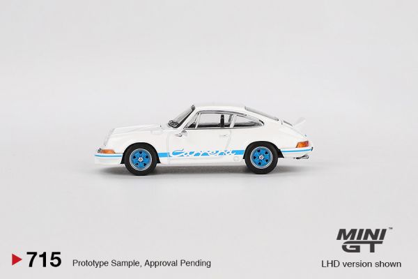 MINIGT 1/64 保時捷 Porsche 911 Carrera RS 2.7 Grand Prix White with Blue Livery 左駕 MINIGT 1/64 保時捷 Porsche 911 Carrera RS 2.7 Grand Prix White with Blue Livery 左駕