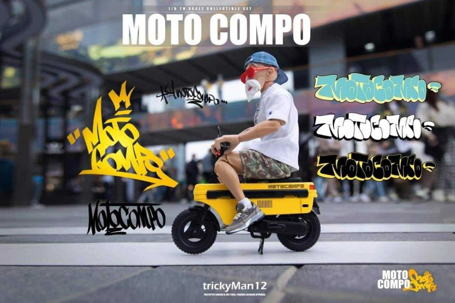 TrickyMan12 1/6 HONDA MOTO COMPO trunk bike CITY後車廂折疊機車 20x18公分 三色 分別販售 TrickyMan12 1/6 HONDA MOTO COMPO trunk bike CITY後車廂折疊機車 20x18公分 三色 分別販售