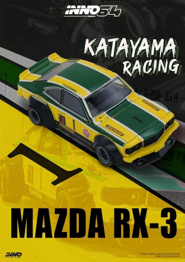 INNO64 1/64 馬自達 MAZDA SAVANNA RX3 "KATAYAMA IN64-RX3-KTYM INNO64 1/64 馬自達 MAZDA SAVANNA RX3 "KATAYAMA IN64-RX3-KTYM