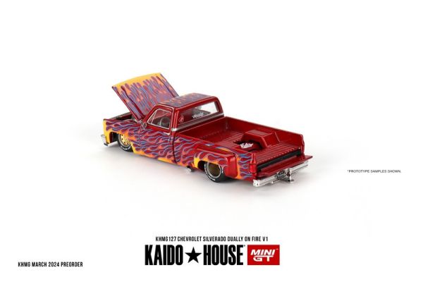 KAIDO HOUSE x MINIGT 1/64 雪佛蘭 Chevrolet Silverado Dually on Fire V1 KAIDO HOUSE x MINIGT 1/64 雪佛蘭 Chevrolet Silverado Dually on Fire V1
