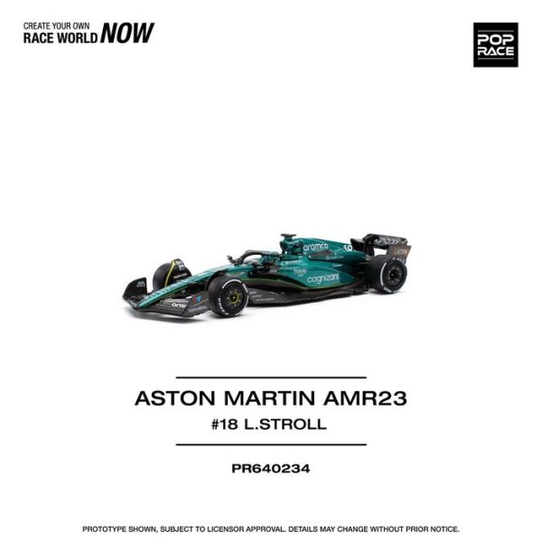 POP RACE 1/64 奧斯頓馬丁 ASTON MARTIN AMR23 LANCE STROLL PR640234 POP RACE 1/64 奧斯頓馬丁 ASTON MARTIN AMR23 LANCE STROLL PR640234