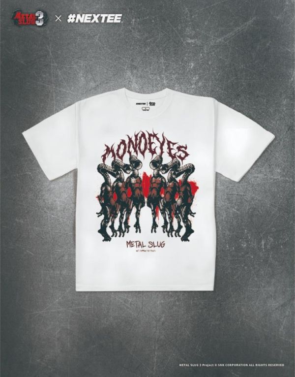 NEXTee 合金彈頭MetalSlug Monoeyes 寬版短袖T恤 黑&白 NEXTee 合金彈頭MetalSlug Monoeyes 寬版短袖T恤 黑&白