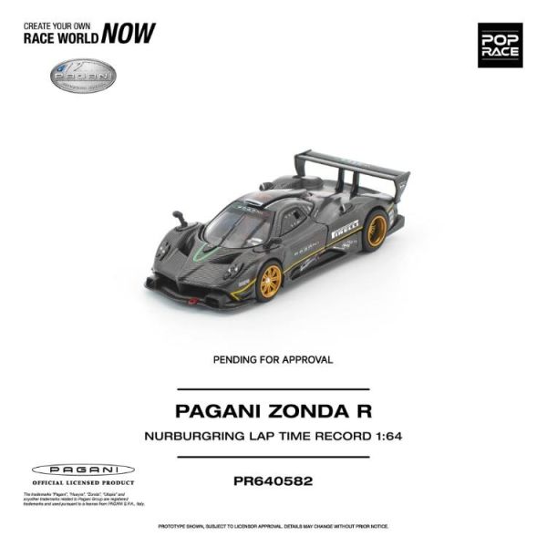 (預購) POP RACE 1/64 帕加尼 PAGANI ZONDA R NURBURGRING LAP TIME RECORD PR640582 20260709 POP RACE 1/64 帕加尼 PAGANI ZONDA R NURBURGRING LAP TIME RECORD PR640582