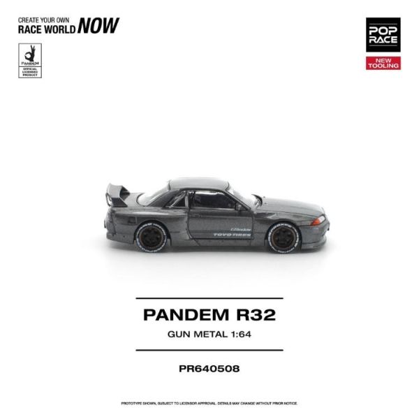(預購) POP RACE 1/64 PANDEM R32 GUN METAL PR640508 20260521 POP RACE 1/64 PANDEM R32 GUN METAL PR640508