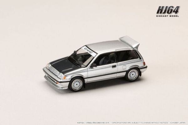 Hobby JAPAN 1/64 本田 Honda CIVIC (AT) LATE VERSION / JDM Street Racer 銀 HJ645029S Hobby JAPAN 1/64 本田 Honda CIVIC (AT) LATE VERSION / JDM Street Racer 銀 HJ645029S