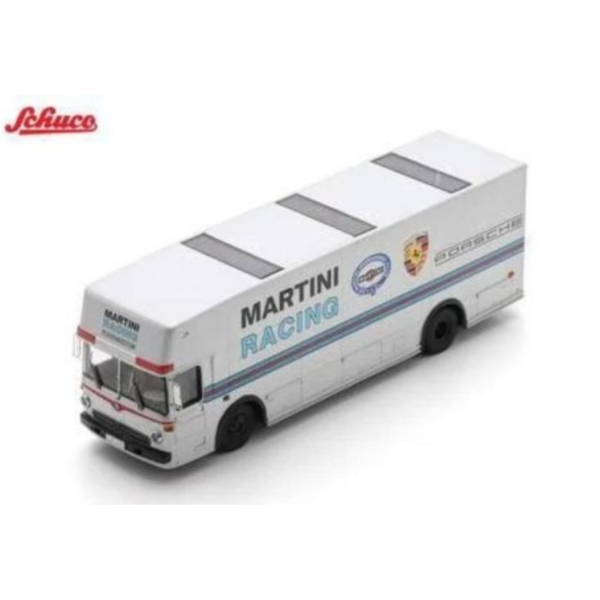 (預購) Schuco 1/43 1974 賓士 Mercedes-Benz O317 race car transporter "MARTINI", silver 43U00130 20260723 Schuco 1/43 1974 賓士 Mercedes-Benz O317 race car transporter "MARTINI", silver 43U00130