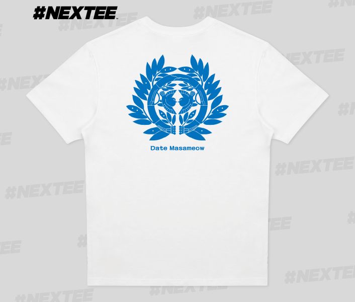 NEXTee KONEKO 伊達政宗 短袖T恤 白色＆黑色 NEXTee KONEKO 伊達政宗 短袖T恤 白色＆黑色